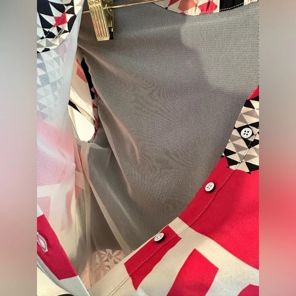 VILAGALLO Spanish Silk Stretch Horizontal Print Shirt Dress Sz 38 US 6 NEW COND - Picture 13 of 16